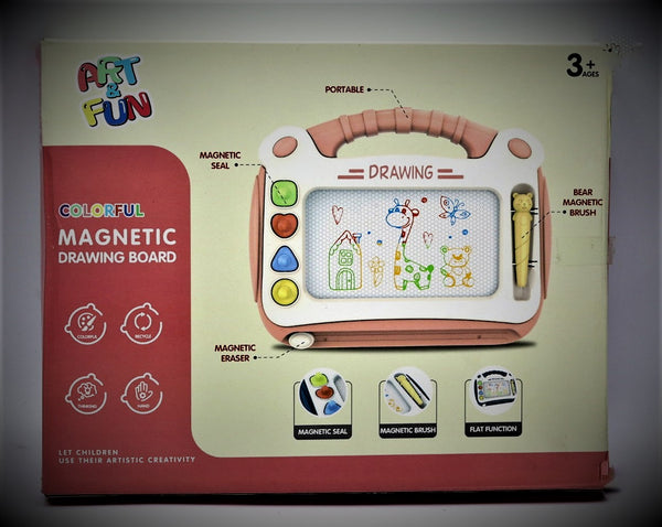 Art & Fun Colorful Magic Slate for Kids Pen Magnetic pad erasable Drawing Writing Learning Board Kids Gift Toy Magnetic Painting Sketch pad for Baby & Children - (Multicolor)