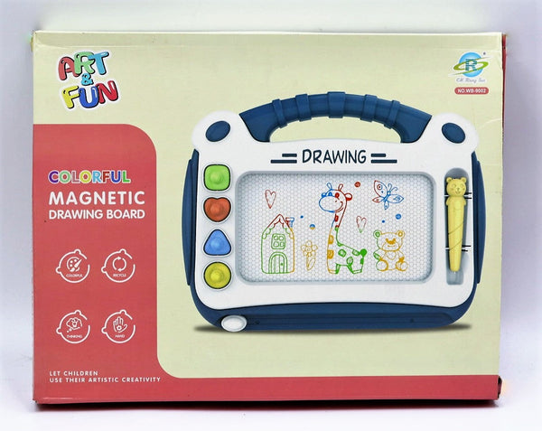 Art & Fun Colorful Magic Slate for Kids Pen Magnetic pad erasable Drawing Writing Learning Board Kids Gift Toy Magnetic Painting Sketch pad for Baby & Children - (Multicolor)