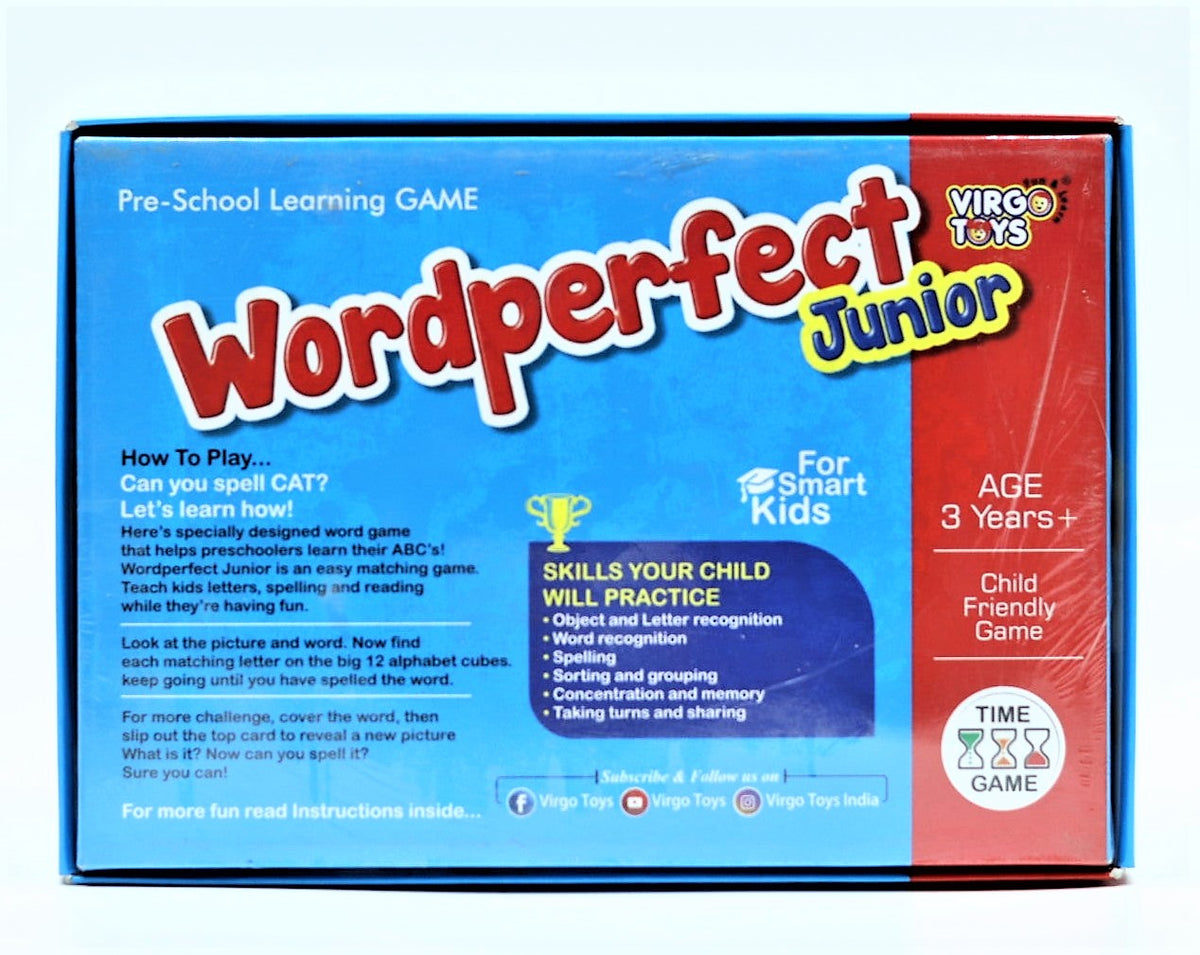 Word Perfect Junior Pre-School Learning Game with Sand Timer Toy for K –  IntelKids