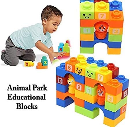 Building Blocks with Stickers for Kids (Multicolor Big Size Blocks ...