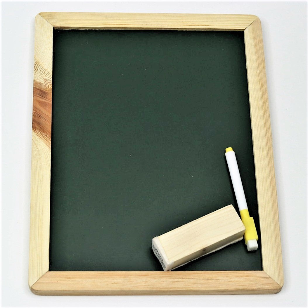 2-in-1 Writing Board and Slate with smooth wooden frame including Mark ...