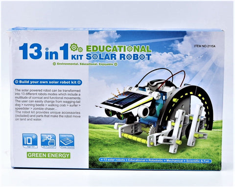 New Game 13-in-1 Education Solar Powered Robot DIY Building Toys for 8-12 Year Old Boys and Girls (Multicolor)