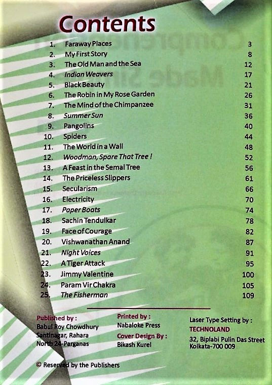 English Comprehension Book - Comprehension Made Simple for Class 8 and ...