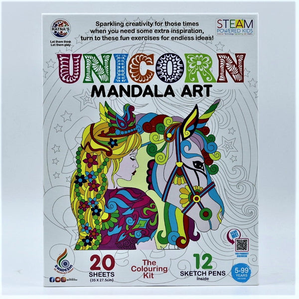 RATNA'S Mandala Art, A Perfect Colouring kit for All Ages (Multicolour) Boys & Girls