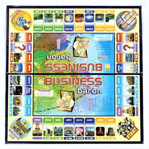 Business Baron Money & Assets Board Game / Indoor or Outdoor Board Games for Kids, Adults & Family / Buying & Selling Business Board Game