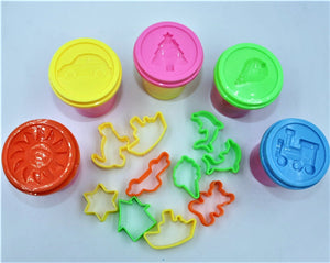 Amazing Dough Activity Soft Clay with Molds for Kids (Multicolor)