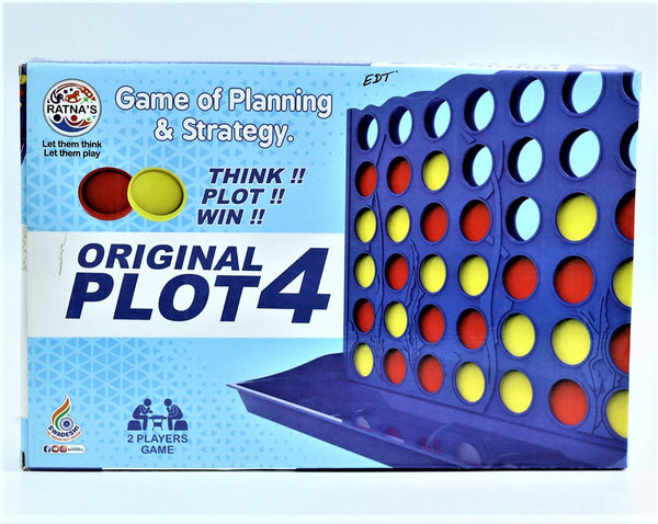 Plot 4 Board Game for kids | Get 4-in-A-Row | Plot 4 Strategy Game Party & Fun Game