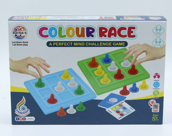 Color Race. A Perfect Mind Challenge Indoor & Outdoor Board Game for Kids