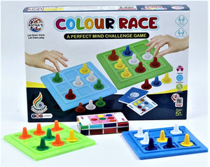 Color Race. A Perfect Mind Challenge Indoor & Outdoor Board Game for Kids