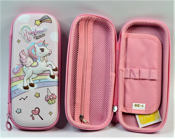 3D EVA Unicorn Pencil Case for Girls - Rainbow Unicorn