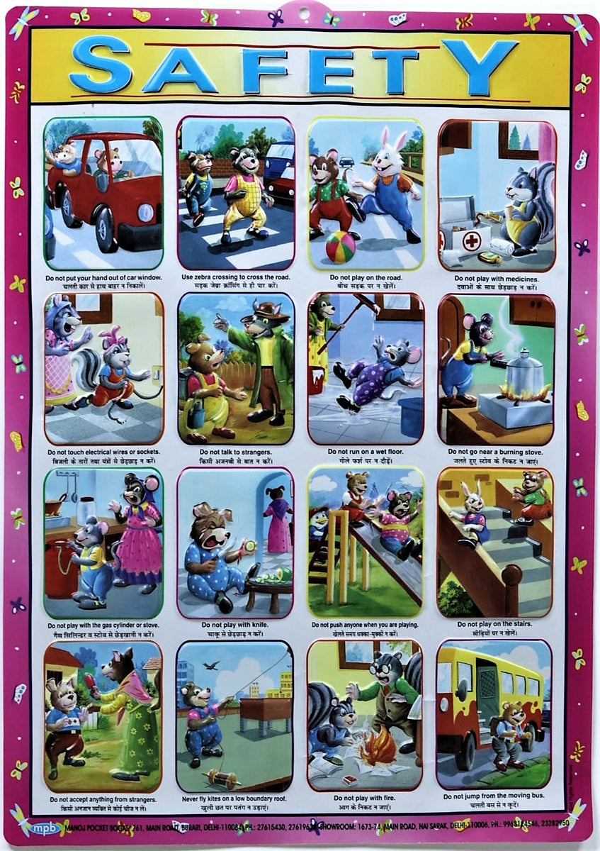 Safety Chart – Large Vibrant Color chart of Safety with their names in ...