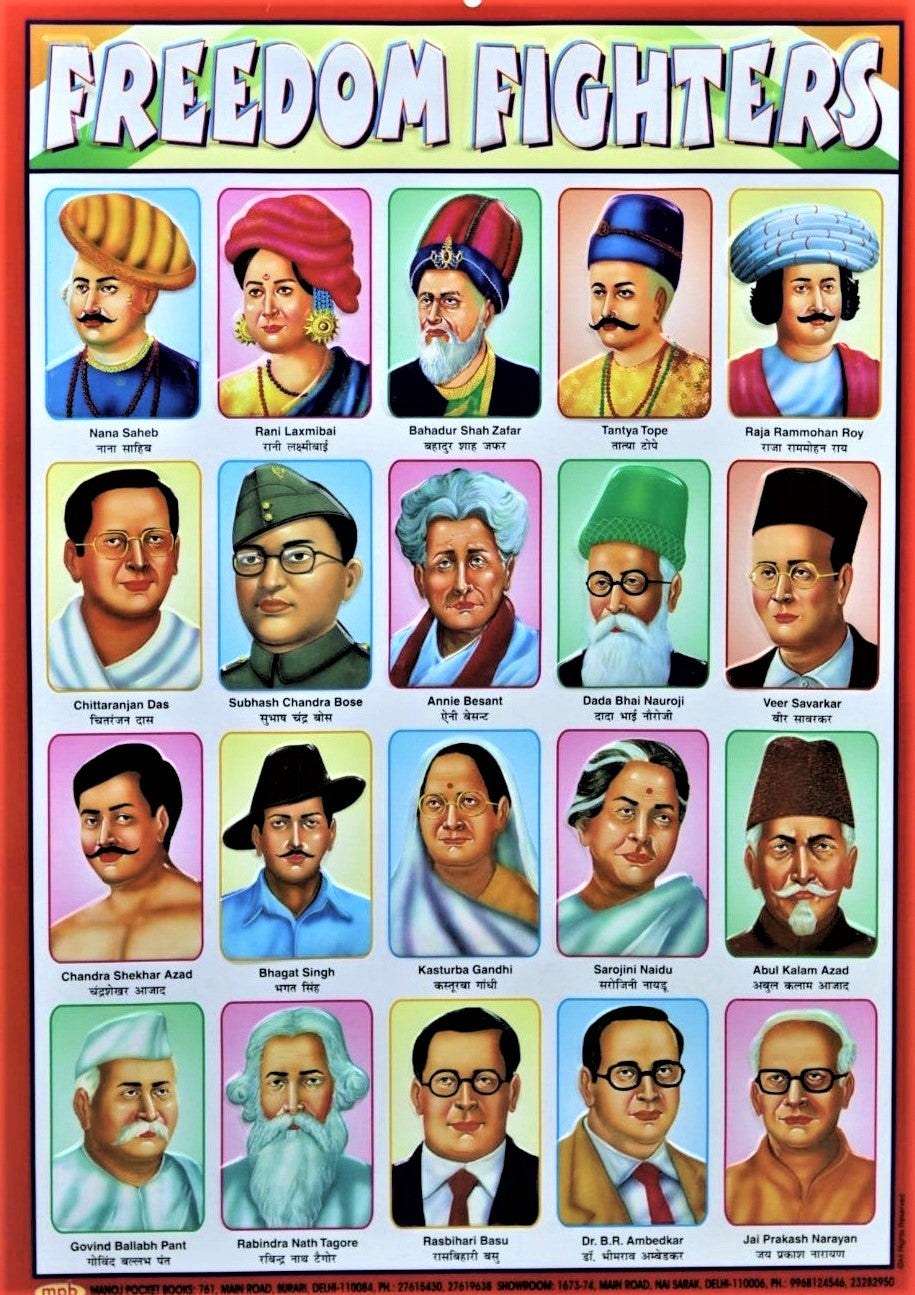 Freedom Fighters Chart – Large Vibrant Color chart of Freedom Fighters ...