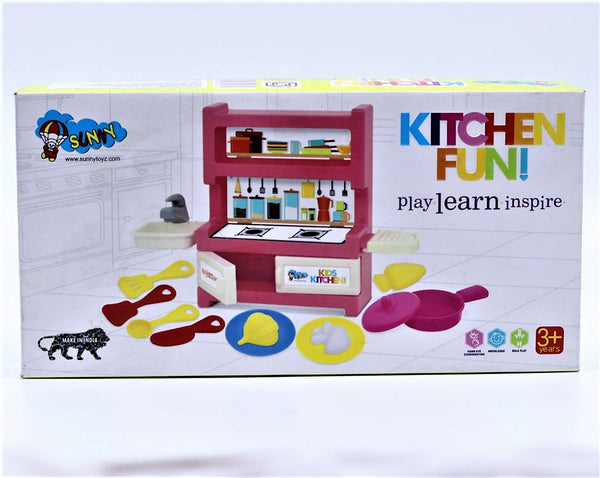 Kitchen Pretend Play Toy Set for Kids made of Colorful Plastic and Wood Boys and Girls