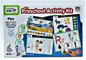 Ratna's 8-in-1 Preschool Activity Kit | Early Learning & Education with 26 Flash Cards and 56 Exciting Activities for Toddlers 18+ Months