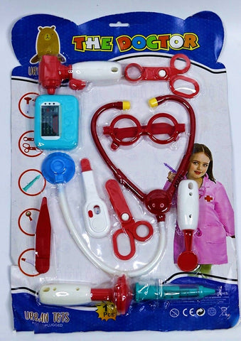 Urban Tots Doctor Play Set (11 Pieces, Multicolor) For Kids Aspiring to be a Doctor