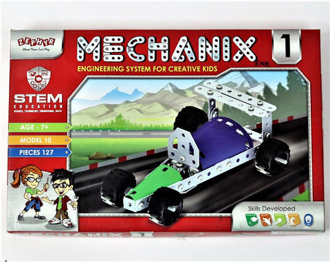 MECHANIX DIY Stem and Steam Education Metal Construction Set (Motors & Gears) for Boys & Girls (Robotix - 0, Multicolour) Model 5