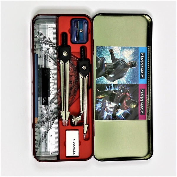 Classmate Invento Geometry Box with Rust Resistant Instruments and Free Avengers Sticker Inside