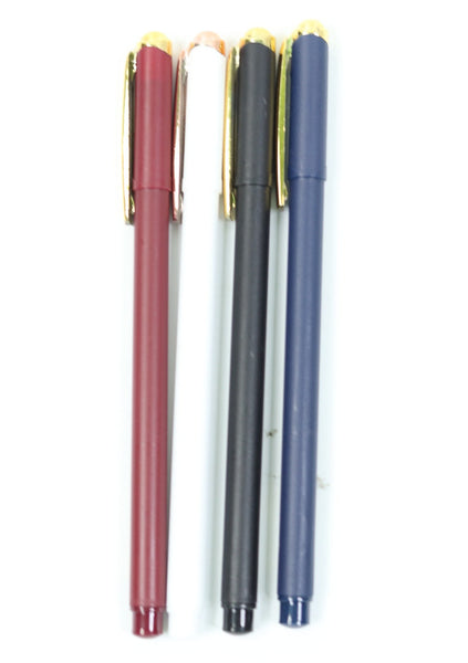 Supra B&G Ball Pen | Smooth Writing | UV Gold Clip | Blue, Black, Red Pens | School Office Home Stationery | Gel Ink Roller Ball Pen