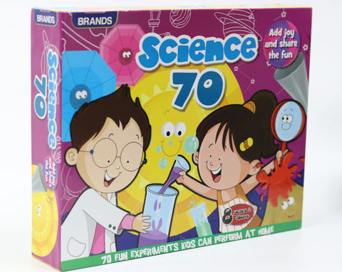 Science Kit 70 Fun Experiments Kids Can Perform at Home, Set of 1, Multicolor | Made in India