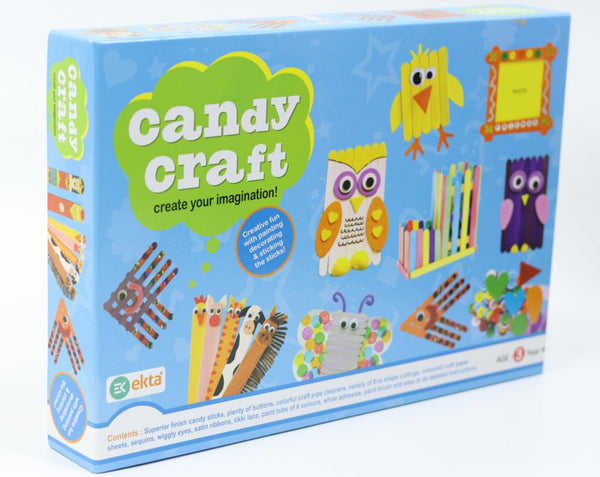 Candy Craft | Learn Creativity, Art and Craft, Best out of Waste with ice-Cream Sticks Gifting Game for Kids Both boy and Girl Indoor Game for Kids| Multicolor