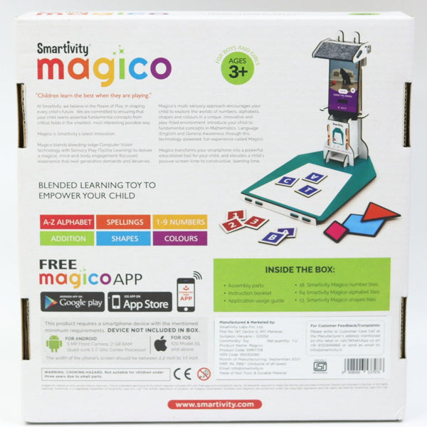 Smartivity Engineered Wood Magico (English, Math, Shape, Colour) Learning Activity, Multicolour, 3 years and above