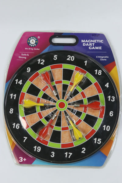 Magnetic Dartboard Board Game Set - Bullseye Dart Board with 6 pcs Safe Darts for Indoor and Outdoor Game (18’’Diameter)