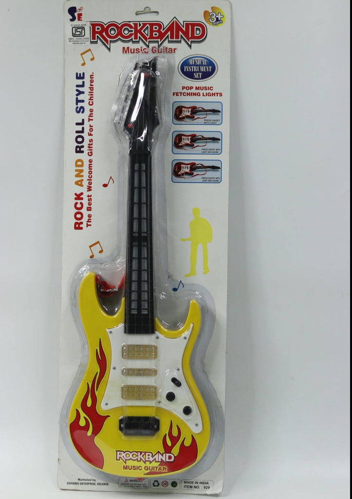 Rock Band Musical Guitar 20 inch Battery Operated with Music and Light