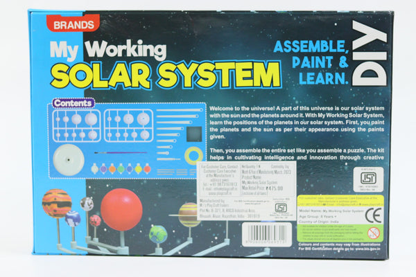 Learning & Education Activity Science Kit Game (My Working Solar System) – Build your Solar Planetarium