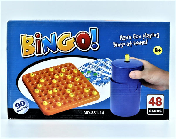 Bingo Machine Raffle Indoor Family Toys and Games, Fun Playing Board Game with 90 Numbers and 48 Cards