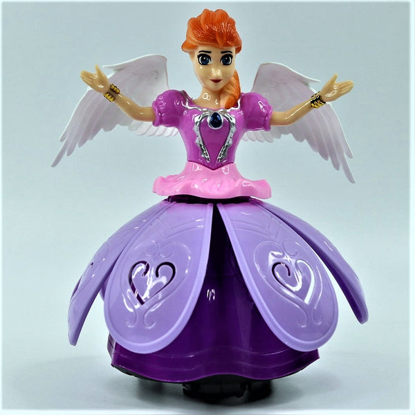 Angel Girl with Light and Music, Dancing Rotating Musical Fairy Princes Angel Doll Toy for Kids (Angel Girl)