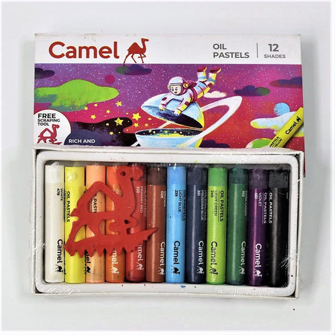 Camel Oil Pastel Colors 12 shades with FREE scraping tool