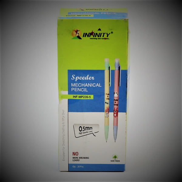 Speeder Mechanical Pencil by Infinity with 0.5 mm high-quality lead (20 pc) for Sketching Drawing and Writing