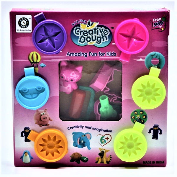 Creative Clay Dough Pack of 6 Colorful Clays, Art and Craft Kit with Tools for Kids DIY Modelling, Shaping, Sculpting Non-Toxic Material