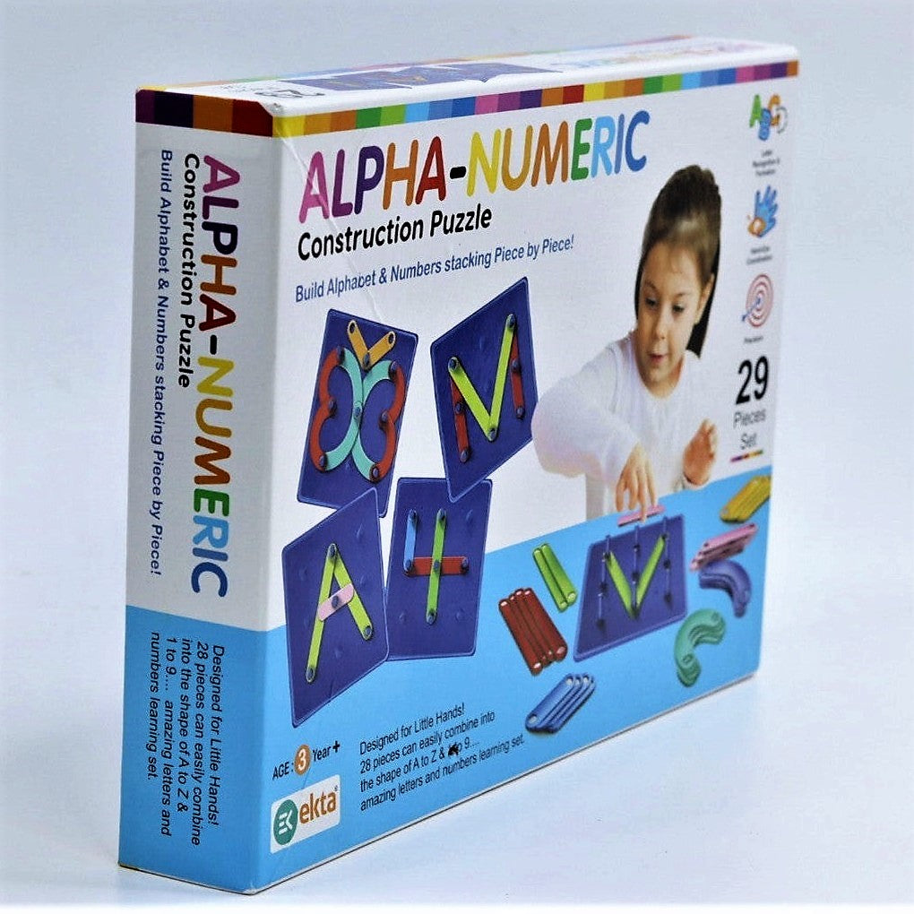 Alpha-Numeric Construction Puzzle Toys for Kids 3 to 5 Years | 28 Piec ...
