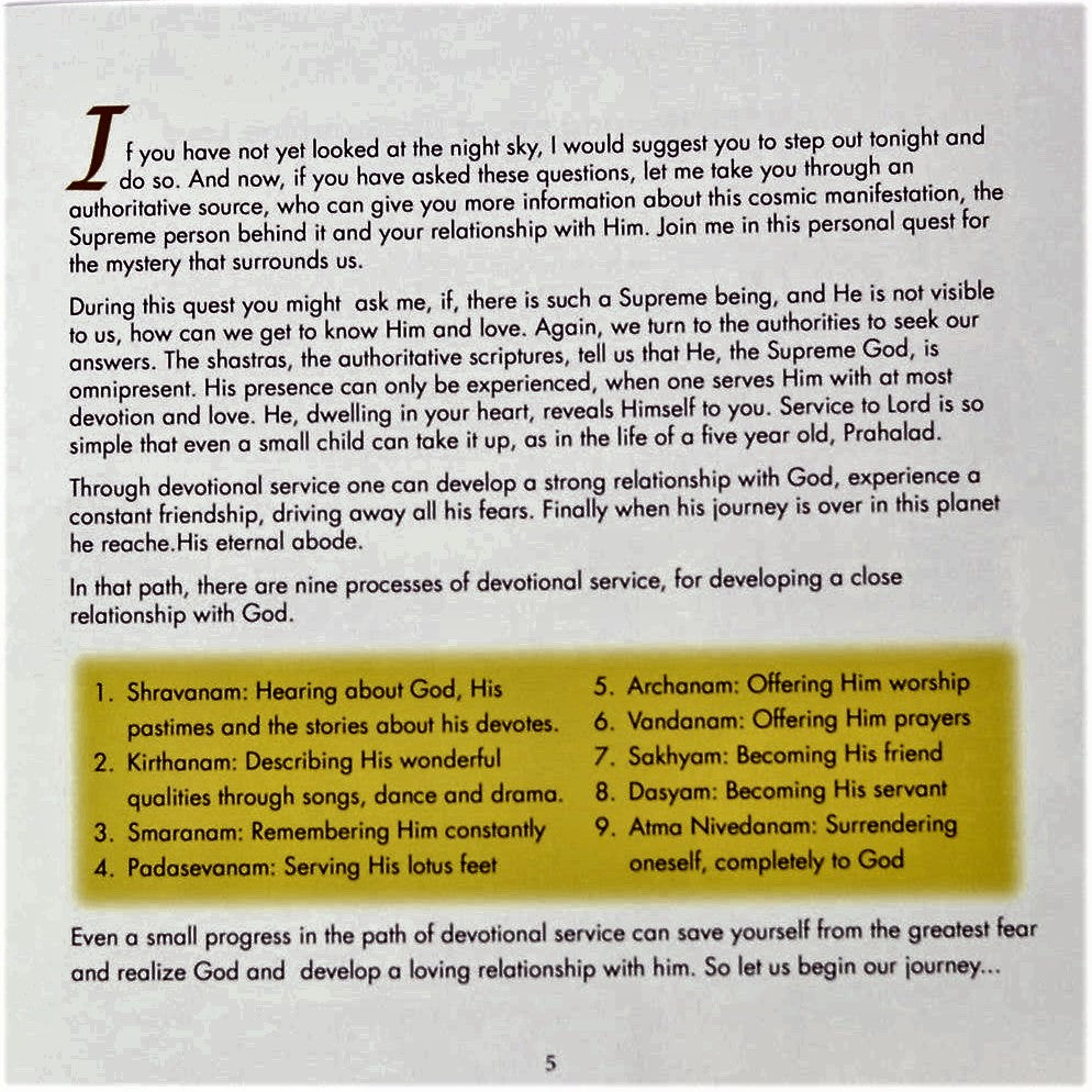 Nava Vidha Bhakti – The Nine Process of Devotional Service – Children ...