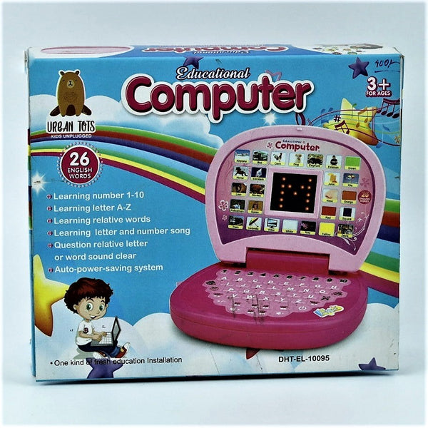 Educational Laptop Computer - Learning Alphabet and Numbers with LED Display and Music for Kids (Multicolour)