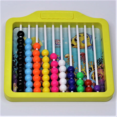 Ratna’s Educational 2-in-1 Learn to Count Slate – 55 Colorful Beads