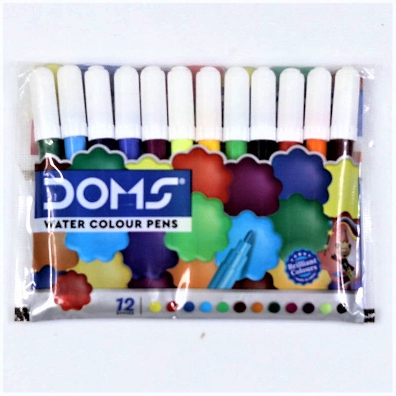 DOMS Water Color Pens – 12 Bright and Intense Shades come with Ventila ...