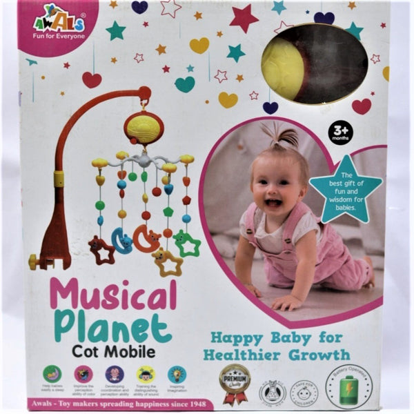 Awal’s Musical Planet Cot Mobile – Happier Baby for Healthier Growth Help Baby Sleep Blissfully with Mesmerizing Melody and Visual Effects