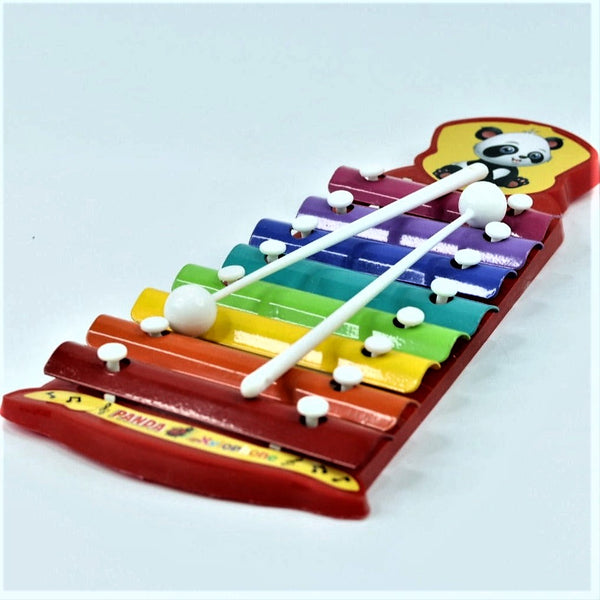 Colorful Hand Knocks the Xylophone Musical Toy with 8 Different Tones and 2 Wooden Mallets for Kids