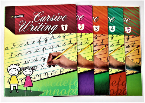 Cursive Writing 5 Books Pack - Capital Letters, Small Letters, Joining Letters, Words, Sentences - Handwriting Practice Books for Age 5-11 years (Set of 5 Books) Paperback