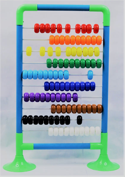 100 Beads 10 Color Abacus – Colorful Counting Frame for Kids age 3+ for Math Counting, Logical Thinking and Color Recognition