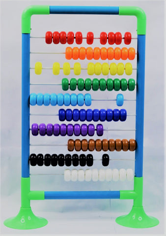 100 Beads 10 Color Abacus – Colorful Counting Frame for Kids age 3+ for Math Counting, Logical Thinking and Color Recognition