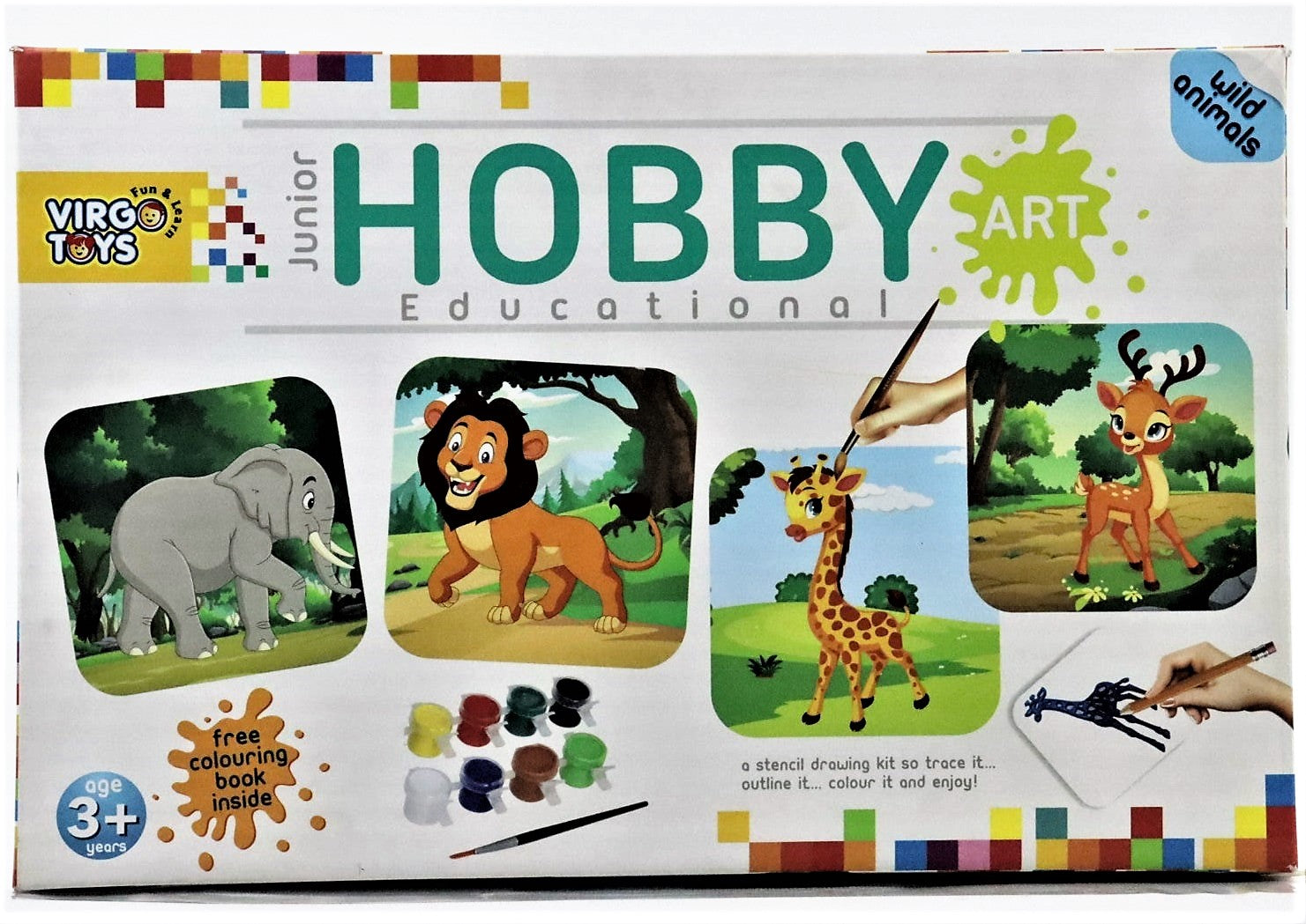 Junior Hobby, Stencil Art & Craft Drawing Kit for Kids – Tracing