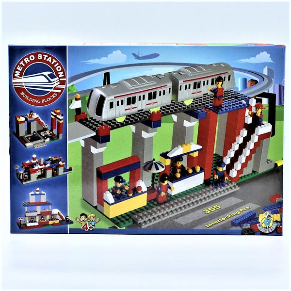 Metro Station 355 pcs Interlocking Building Blocks Set for Kids (Multicolor)