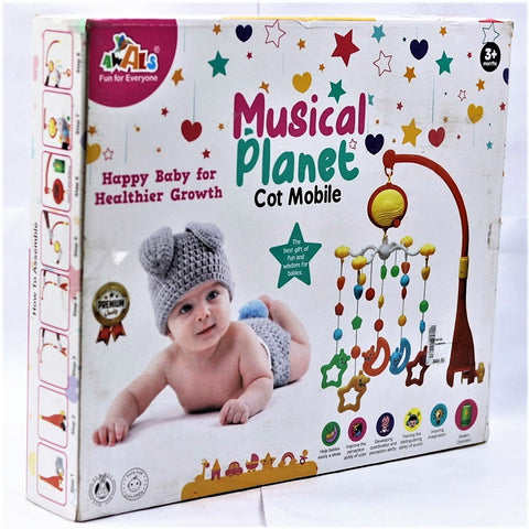 Awal’s Musical Planet Cot Mobile – Happier Baby for Healthier Growth Help Baby Sleep Blissfully with Mesmerizing Melody and Visual Effects