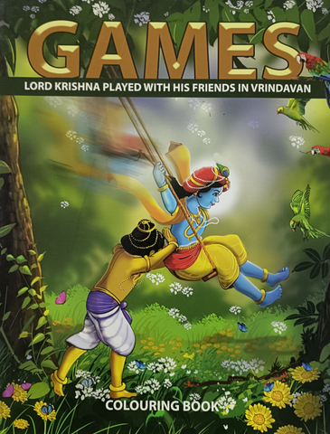Games Lord Krishna Wit Played Colouring Book