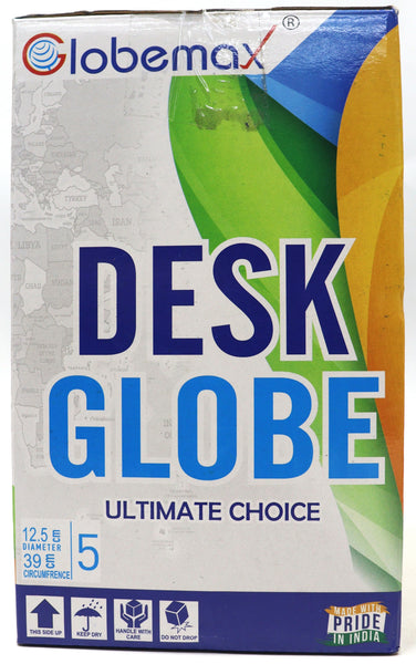 Educational Globe- 12.5 cm Diameter & 39 cm Curcumfrence  Metal Base World Globe for Kids