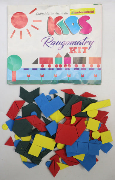 Eduquality Rangometry Kit, Creative Building & Geometry Toy for Kids Motessori Leaning Blocks for Colour, Shape & Pattern Recognition