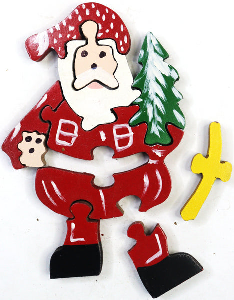 Santa Wood Puzzle Multicolor